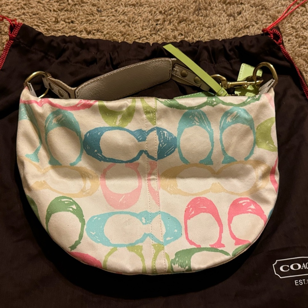 Multi-Color Authentic Coach Logo Bag With Dust Bag - image 3